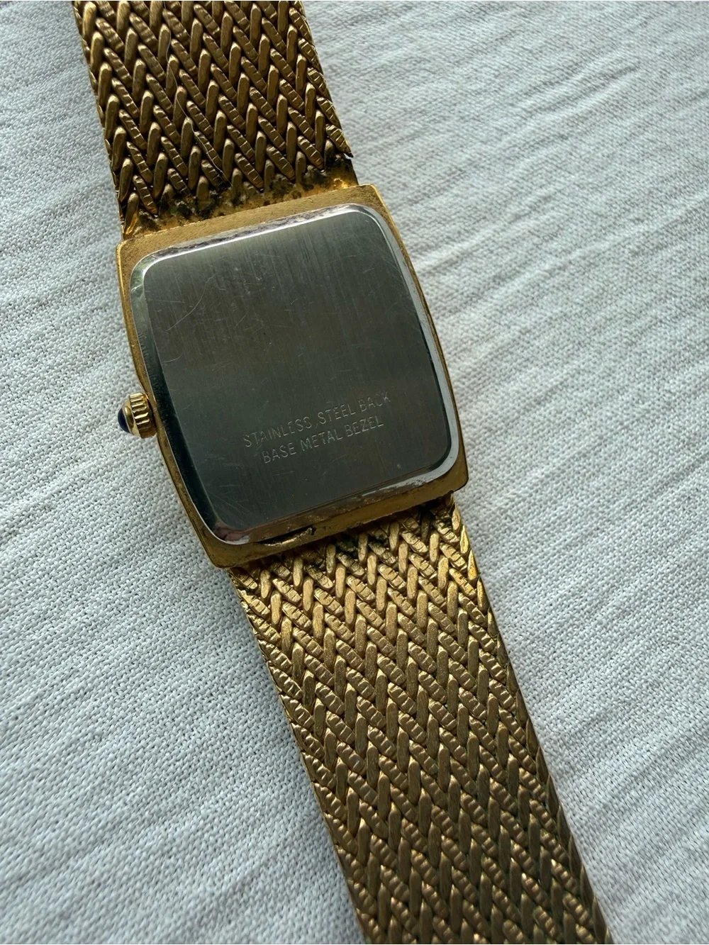 1990s Lucien Piccard Dufonte Braided Integrated Bracelet Quartz Watch